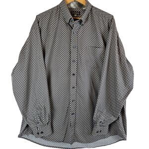 Stetson Men's Geo Print Long Sleeve Button-Down Western Shirt, size 2XL‎